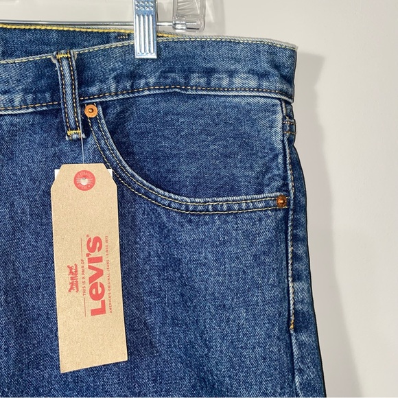 Levi's® Men's 505 Straight Leg Regular Fit Jeans - Dark Blue 40x32 - Picture 8 of 16